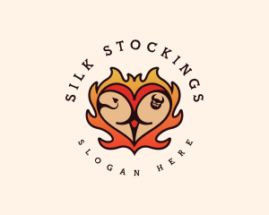 Stockings - Sexy Kinky Lingerie Tattoo logo design