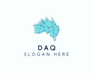 Digital Australia Map Logo