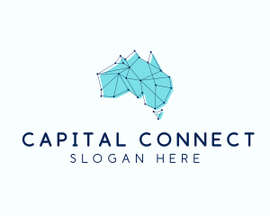 Digital Australia Map logo design