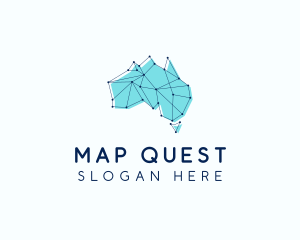 Digital Australia Map logo design