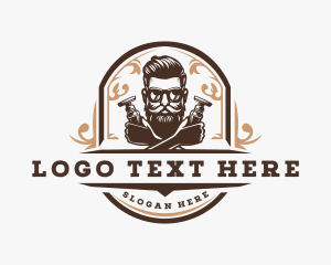 Handicraft - Barber Man Hairdresser logo design