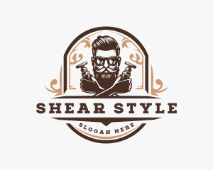 Barber Man Hairdresser logo design