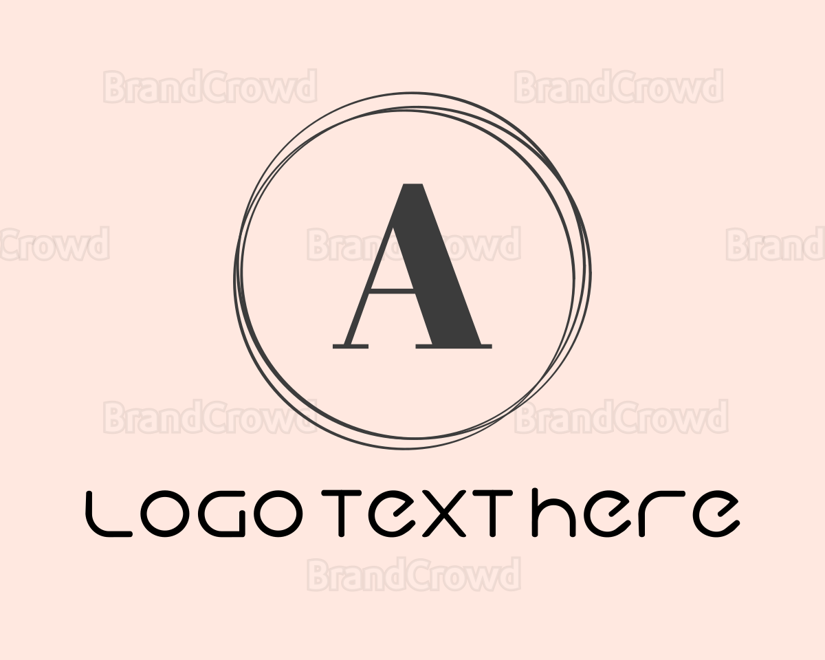 minimalist letter a circle logo brandcrowd logo maker minimalist letter a circle logo