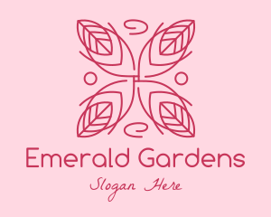 Red Flower Botanical  logo design