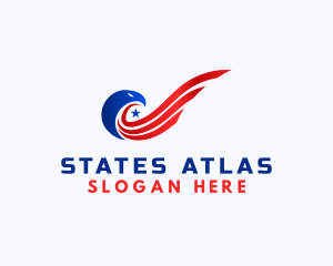 American Eagle Flag  logo design