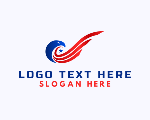 Airline - American Eagle Flag logo design