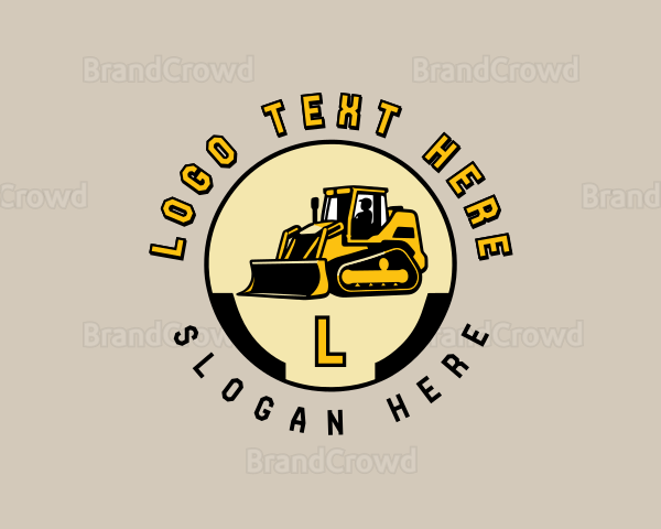 Bulldozer Industrial Machinery Logo