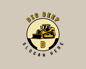 Bulldozer Industrial Machinery logo design