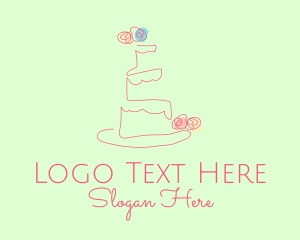 Rose - Wedding Cake Pastry logo design