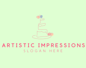 Wedding Cake Pastry logo design