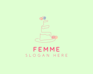 Wedding Cake Pastry logo design