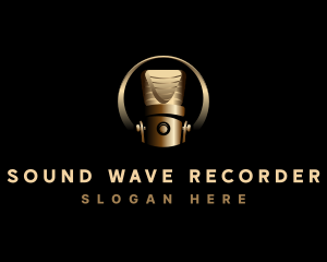 Microphone Record Studio logo design