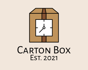 Carton - Clock Box Timer logo design