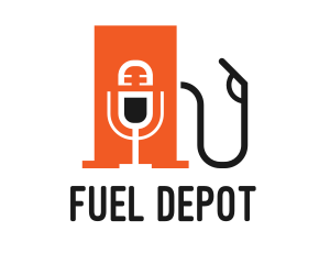 Gasoline - Music Radio Station Microphone logo design
