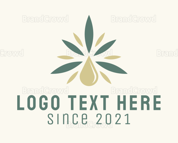 Cannabis Oil Drop Logo