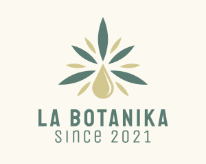 Essential Oil - Cannabis Oil Drop logo design