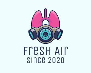 Breathe - Lung Respirator Mask logo design