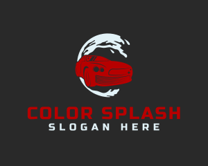 Automobile Water Splash logo design