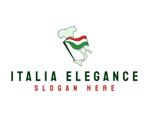 Italy - Patriotic Italy Map logo design