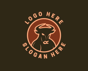 Cow - Tough Buffalo Bull logo design