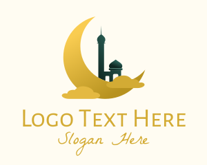 Middle Eastern - Moon Clouds Mosque logo design
