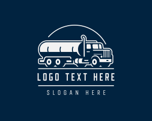 Truck - Tank Truck Transport Vehicle logo design