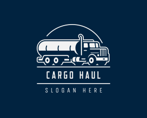 Tank Truck Transport Vehicle logo design