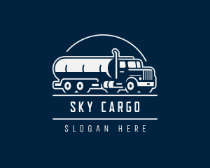 Tank Truck Transport Vehicle logo design