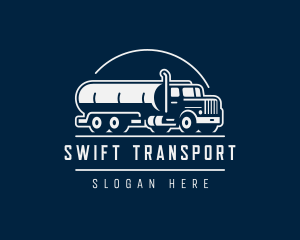 Tank Truck Transport Vehicle logo design