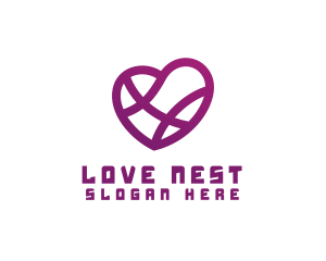 Valentines - Heart Basketball Love logo design