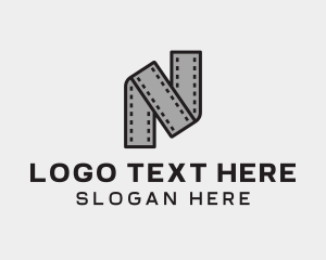 Rental - Filmstrip Letter N logo design