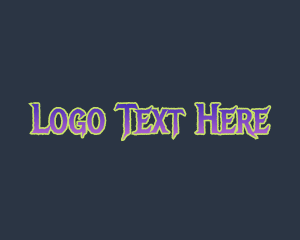 Spooky - Spooky Gradient Text logo design