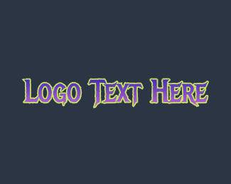 Spooky Gradient Text Logo