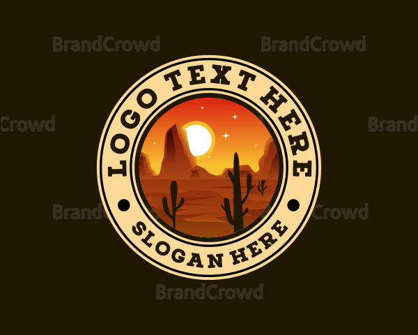 Desert Adventure Cactus Logo