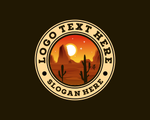 Sand - Desert Adventure Cactus logo design