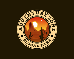 Desert Adventure Cactus logo design