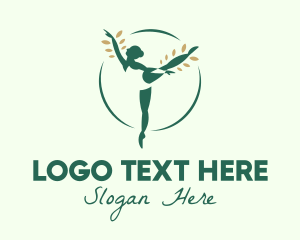 Yogi - Natural Ballet Dancer logo design