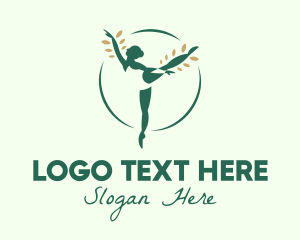 Silhouette - Natural Ballet Dancer logo design