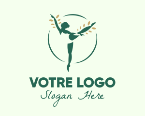 Yogi - Natural Ballet Dancer logo design