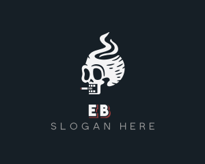 Artist - Skull Cigarette Smoking logo design