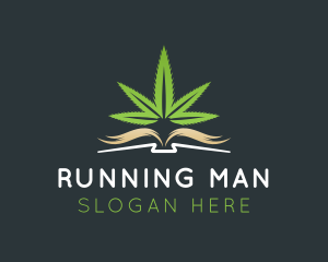Marijuana Book Leaf Logo