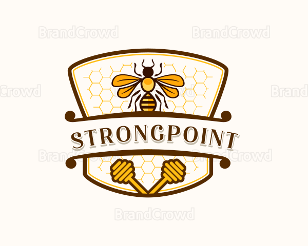 Honeycomb Beekeeper Wasp Logo