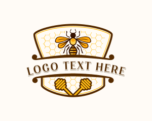 Apiary - Honeycomb Beekeeper Wasp logo design