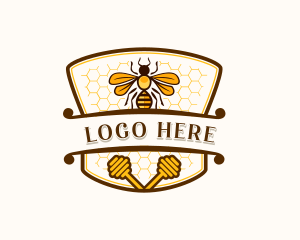 Honeycomb Beekeeper Wasp Logo