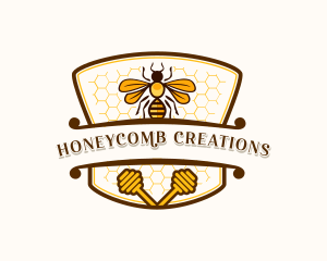 Honeycomb Beekeeper Wasp logo design