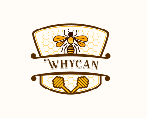 Bee - Honeycomb Beekeeper Wasp logo design