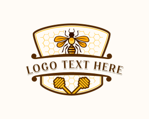 Apothecary - Honeycomb Beekeeper Wasp logo design