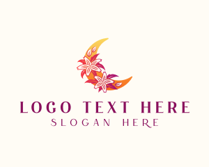 Moon - Moon Flower Beauty logo design