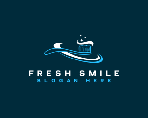 Clean Dental Toothbrush logo design