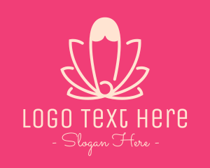 Pink - Pink Lotus Safety Pin logo design